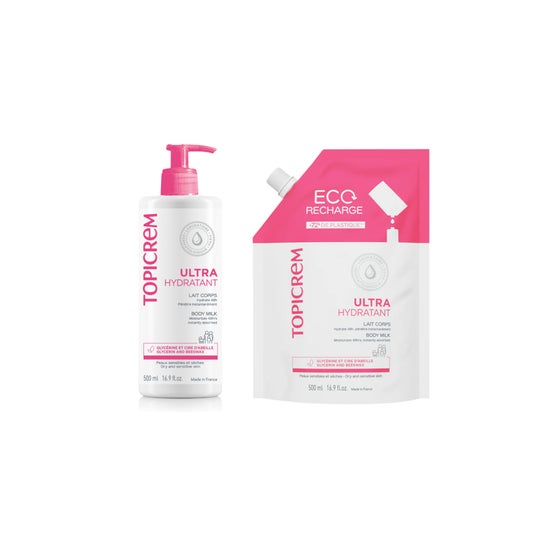 Topicrem Ultra Hydratant Lait corps 500ml + Eco Recharge 500ml