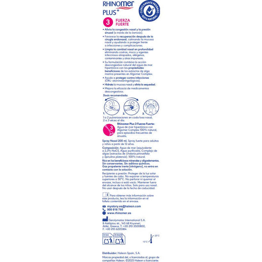 Rhinomer Plus Fuerza 3 Usuarios Frecuentes 200ml