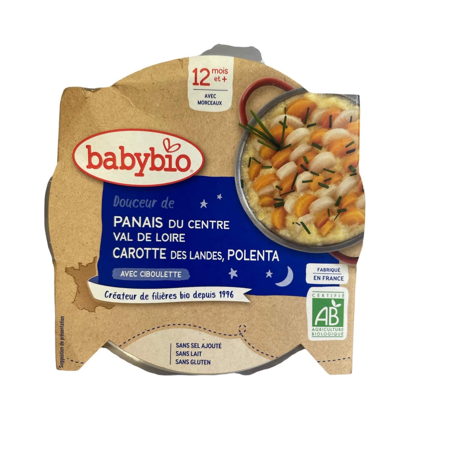 Babybio Buenas Noches Dulces Noches Zanahoria y Arroz de Chirivías del Valle del Loira 230g