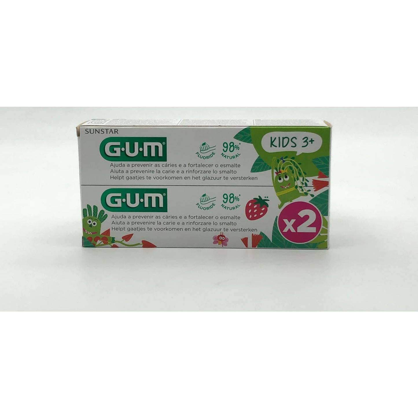 Gum Kids Gel Dentífrico 3+ años 2x50ml
