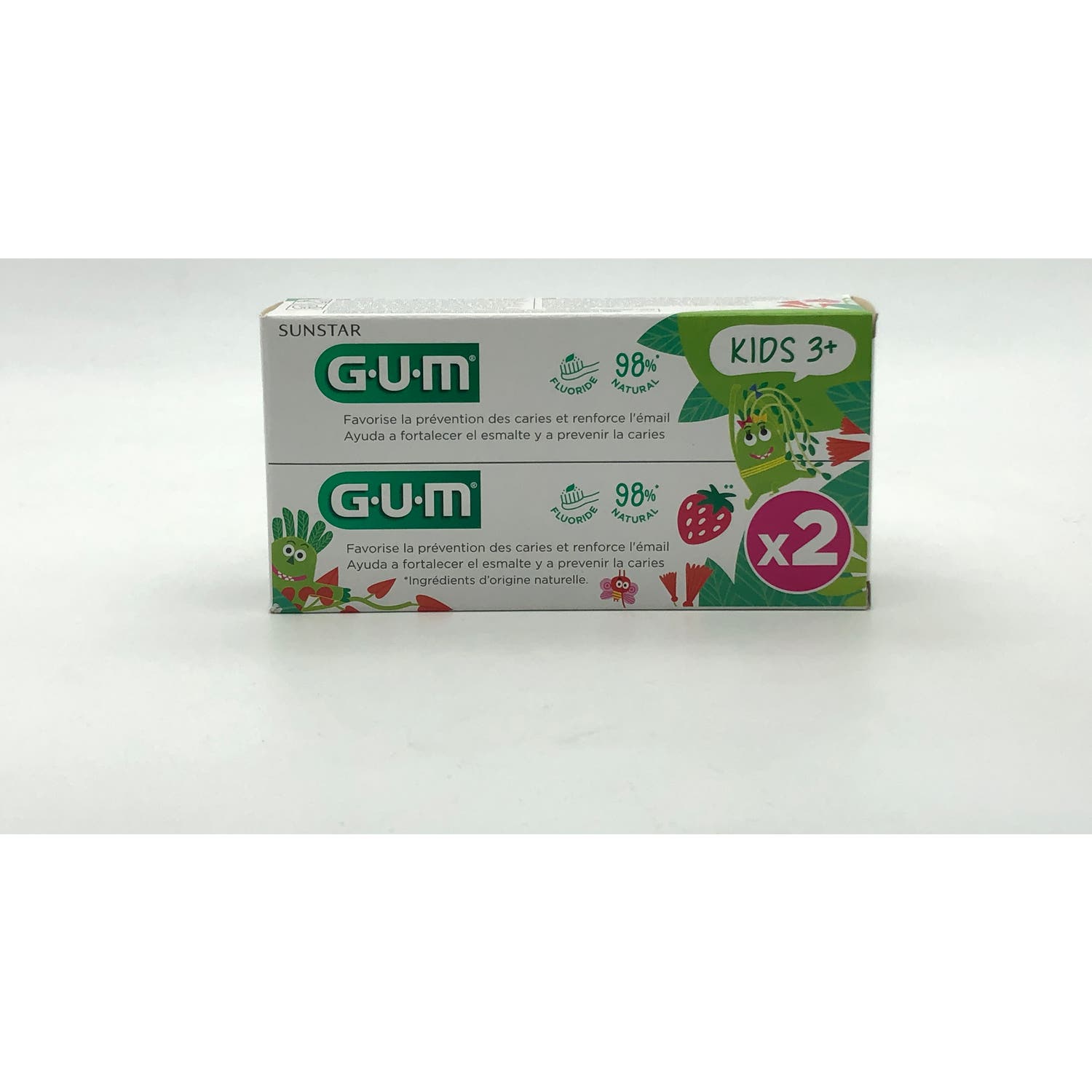 Gum Kids Gel Dentífrico 3+ años 2x50ml
