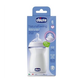 Chicco Natural Feeling Biberón tetina silicona 6m+ 330ml