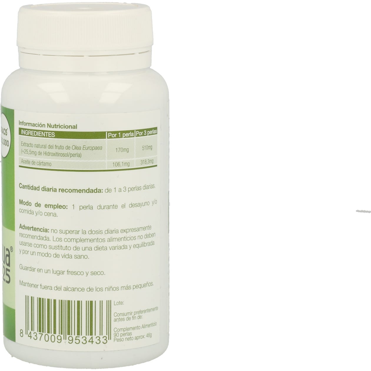 Hidroxinua 25 90perlas