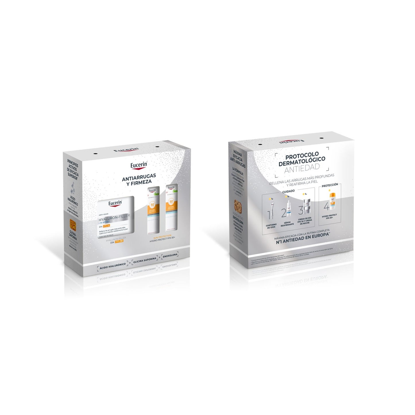 Eucerin Pack antiedad Hyaluron-Filler Crema de Día FPS 30 50ml + 2 Minis Sun Hydro Protect FPS 50+ 2x5ml