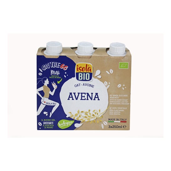 Isola Bio Bebida Vegetal de Avena Bio Sin Gluten Vegan 3x250ml