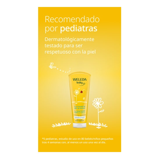 Weleda Baby 2 en 1 Champú y Gel de Ducha de Caléndula 200ml