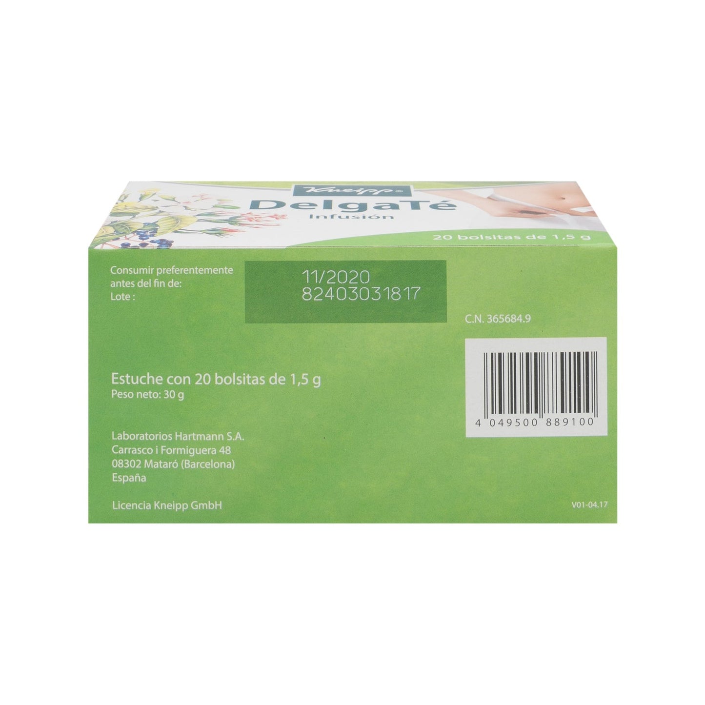Adelgazante Kneipp 20 filtros