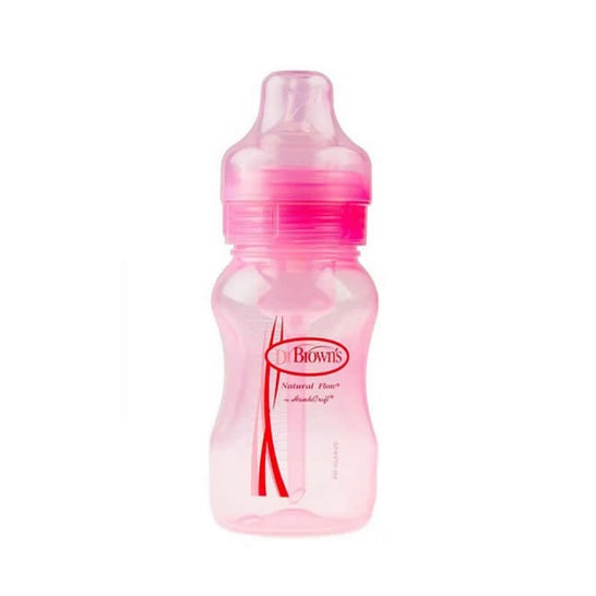 Dr Brown's Biberón 0 BPA BA Natural Flow Rosa 270ml