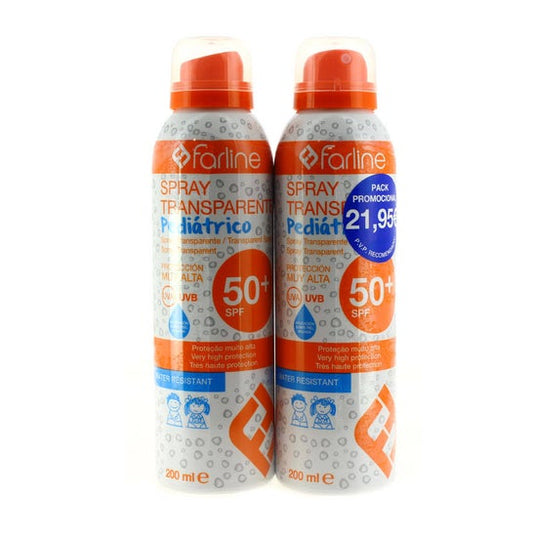 Farline Pack Protector Solar Spray SPF50+ 2x200ml