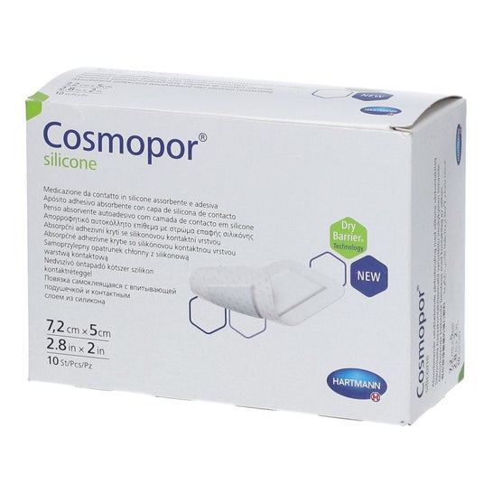 Cosmopor Silicone Apósito Absorbente Adhesivo 7,2 X5 cm 10 uds