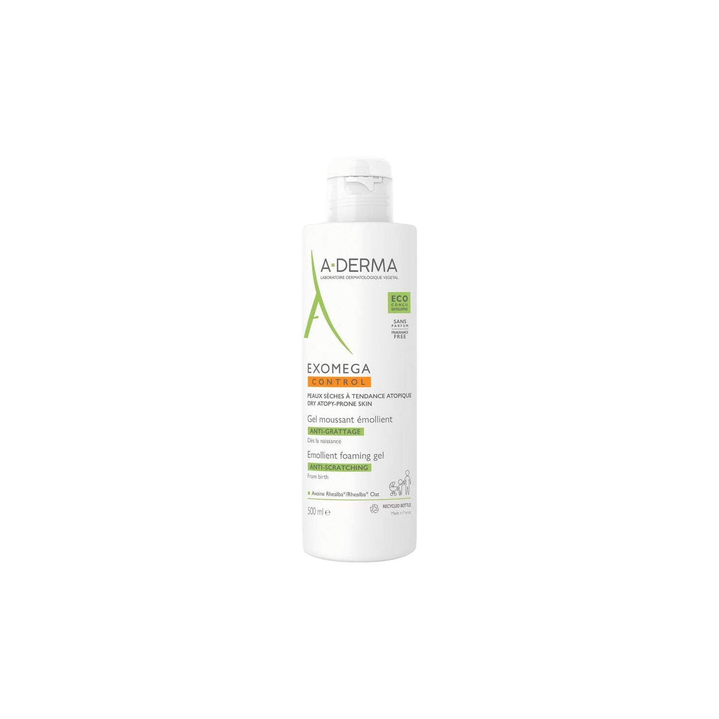A-Derma Exomega Control Gel Espumoso Emoliente Anti-Rascado 500ml