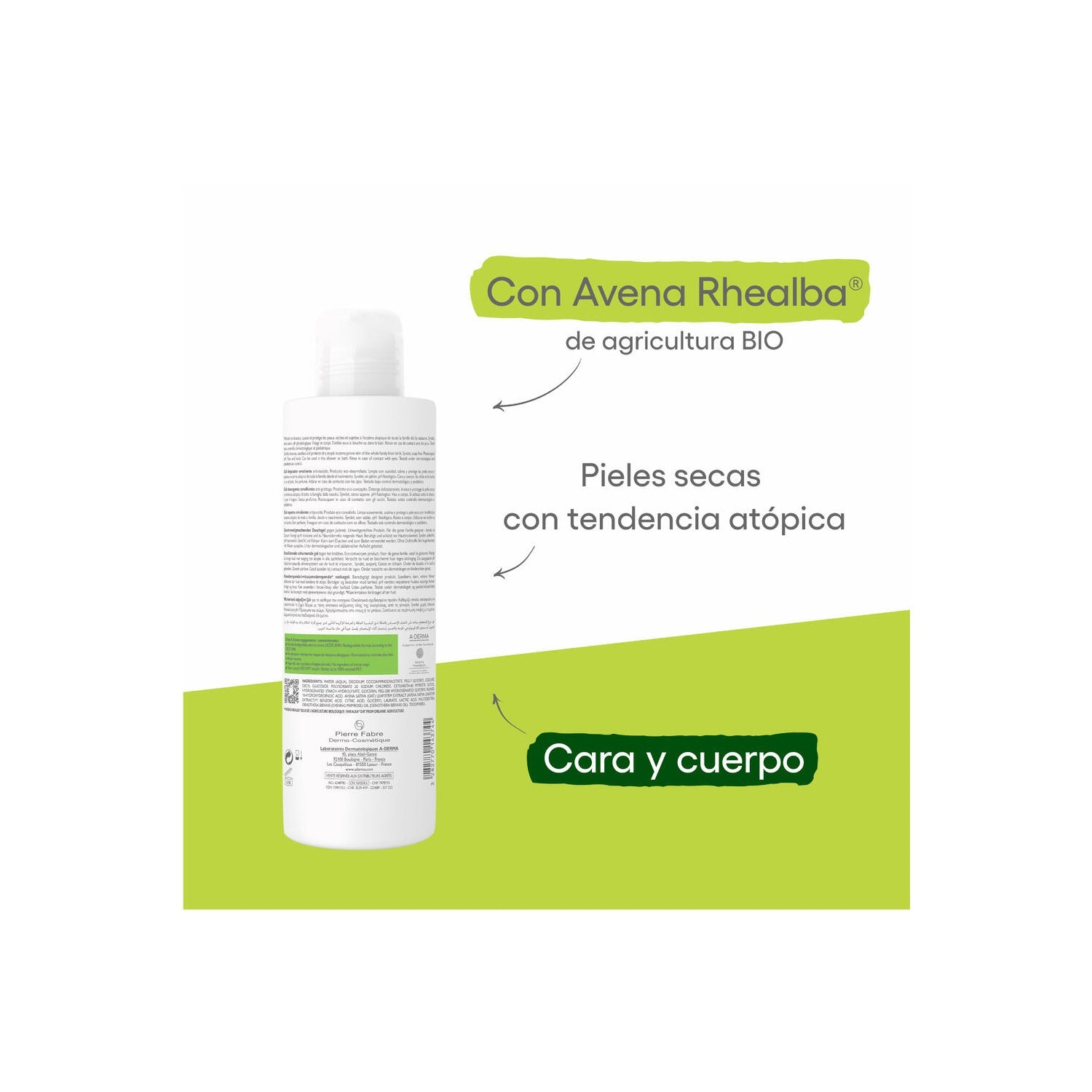 A-Derma Exomega Control Gel Espumoso Emoliente Anti-Rascado 500ml