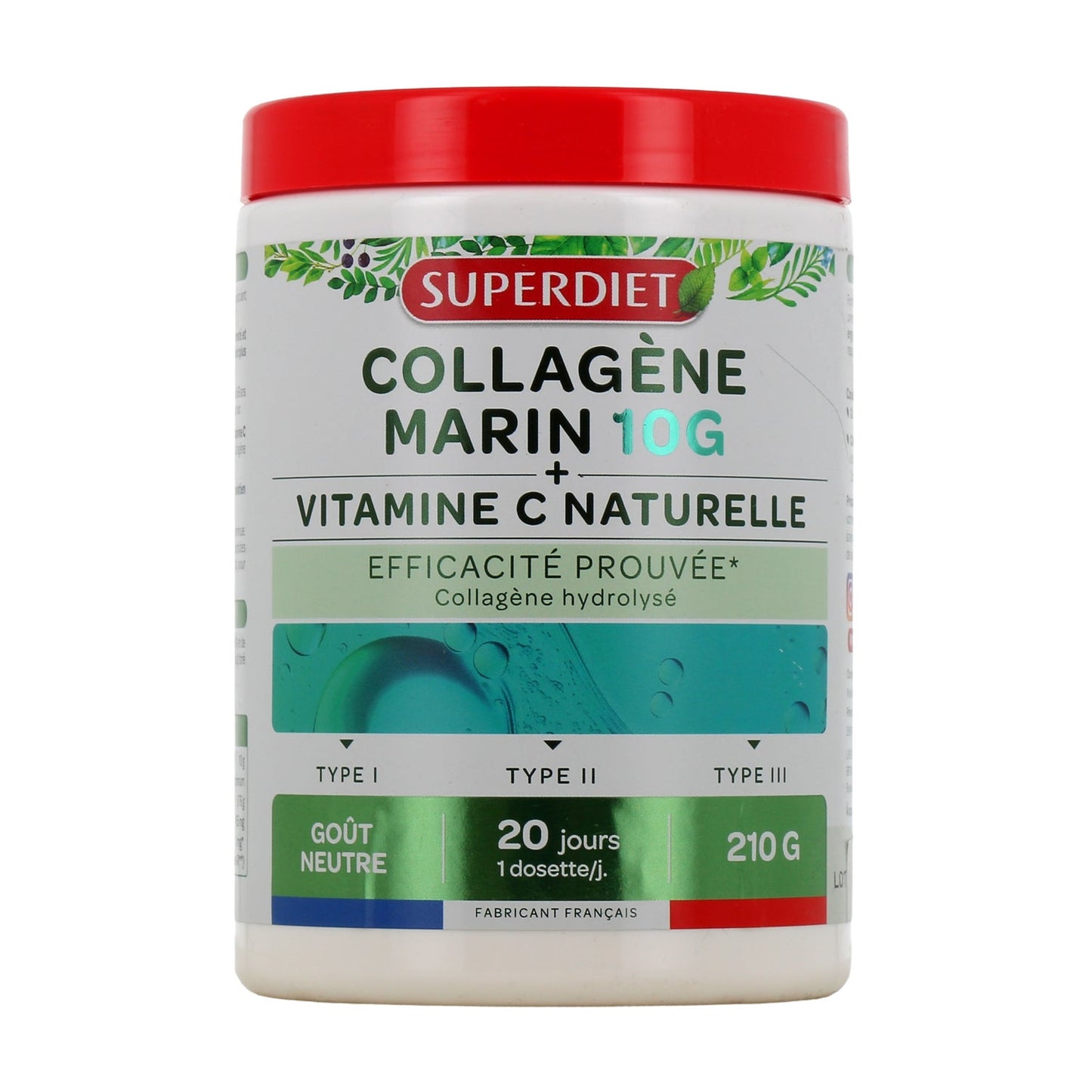 Superdiet Colágeno Marino + Vitamina C Polvo 210g