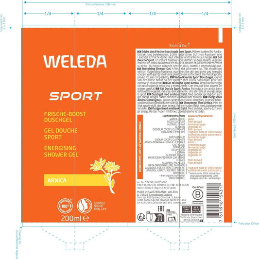 Weleda Sport Gel de Ducha de Árnica 200ml