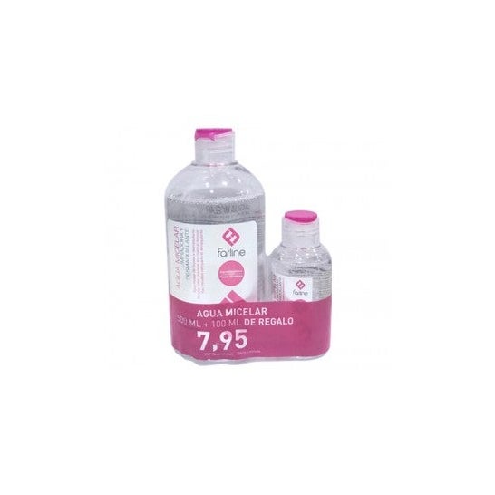 Farline Agua Micelar Pack de Envase de 500 ml + 100 ml