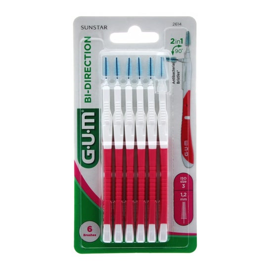 GUM Bi-Direction Cepillo Interdental 1.2mm 6uds