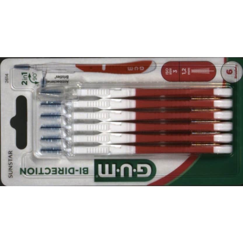 GUM Bi-Direction Cepillo Interdental 1.2mm 6uds