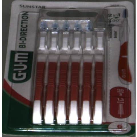 GUM Bi-Direction Cepillo Interdental 1.2mm 6uds