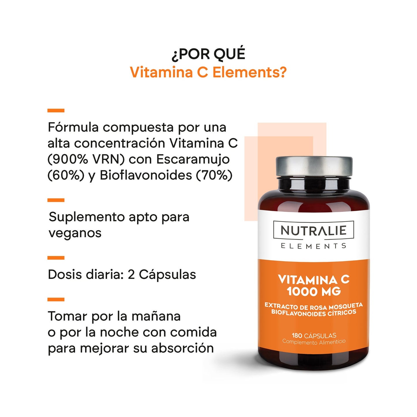 Nutralie Vitamina C 1000mg Rosa Canina 180caps