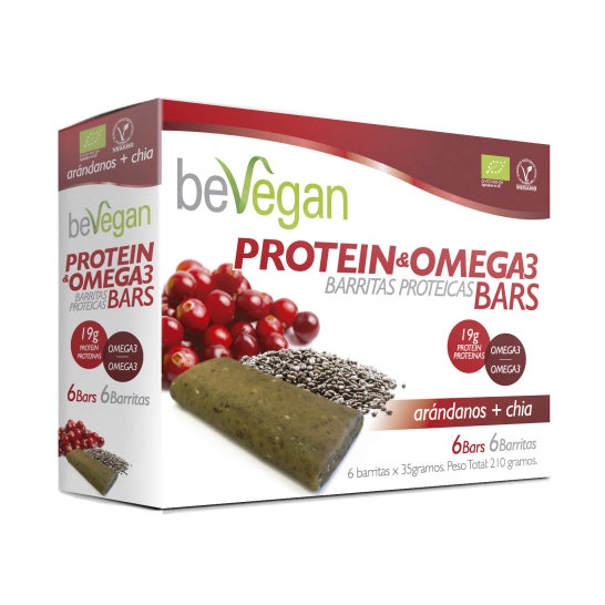 Bevegan Barritas Arandanos + Chia Antioxidant 6 X36 g