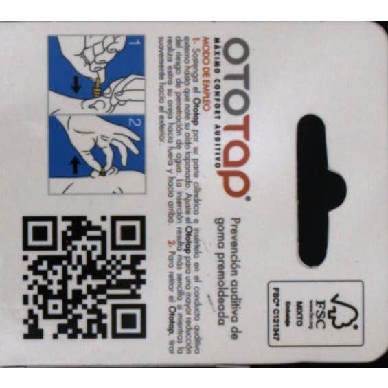 OtoTap tapones oídos goma premoldeada 2uds