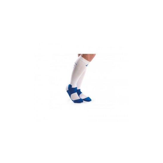 Orliman Calcetin Deportivo De Compresion Ovo2d500 Blanco-azul T 4