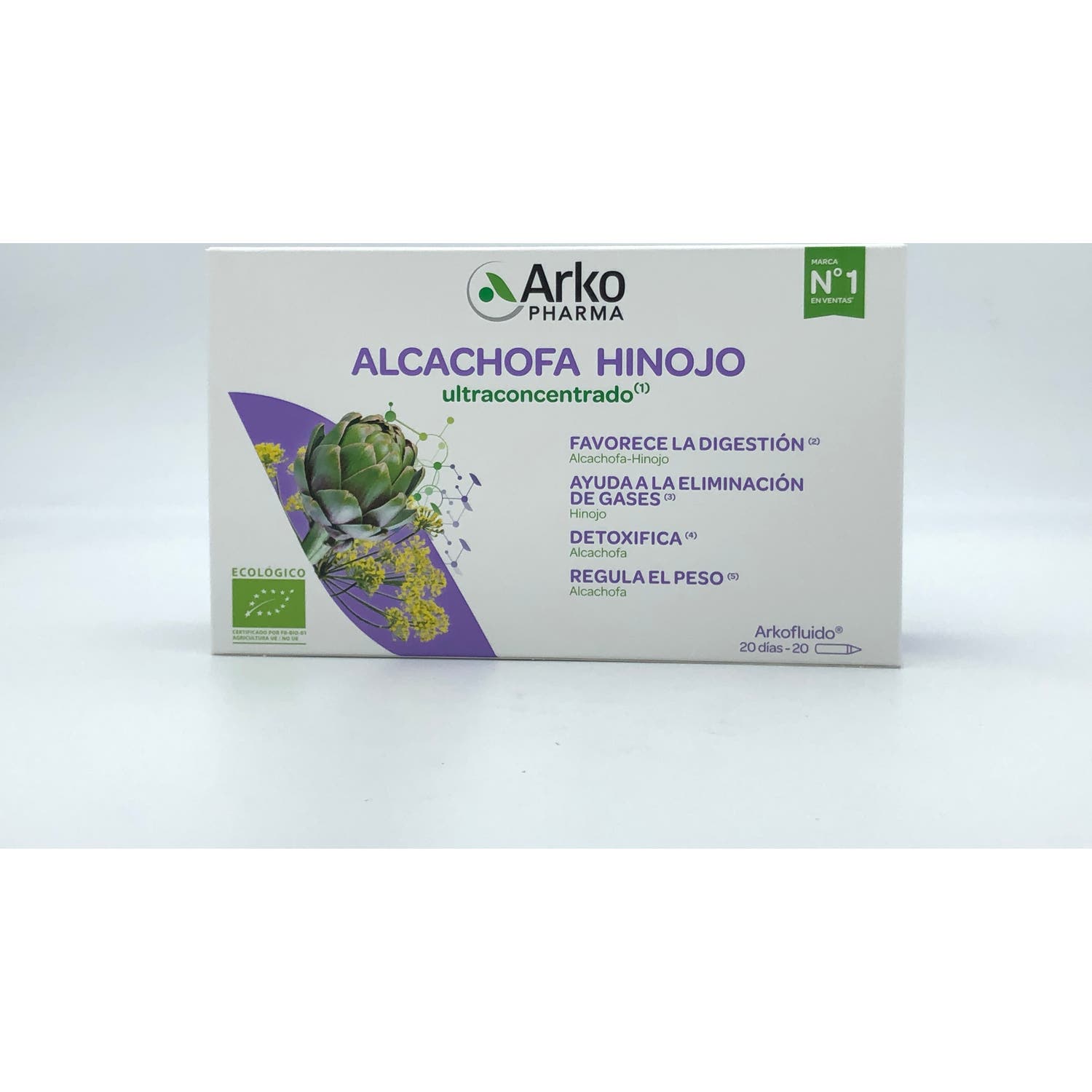 Arkopharma Arkofluido Alcachofa - Hinojo Ultraconcentrado 20ampollas