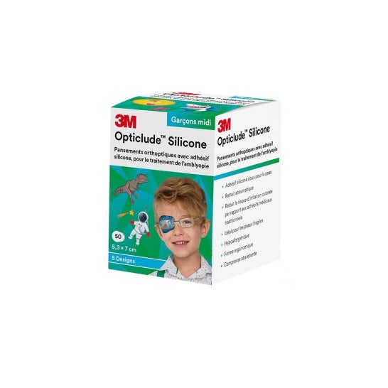 3M Opticlude Silicone Eye Boy Midi 50uds