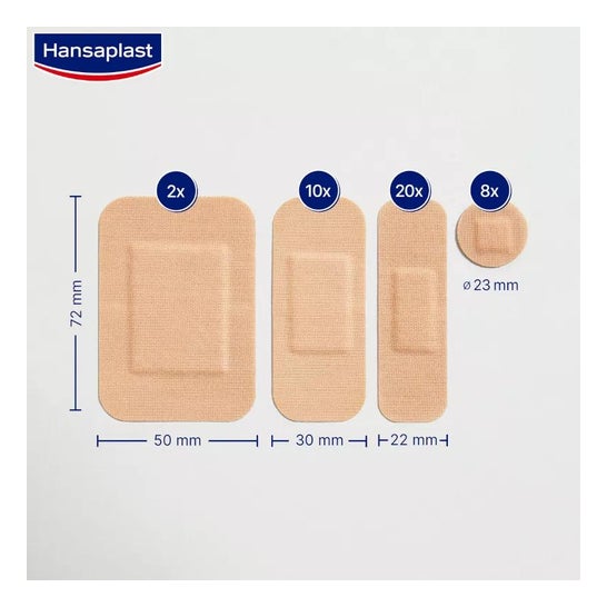 Hansaplast Elastic Apósitos 4 Tamaños 40uds