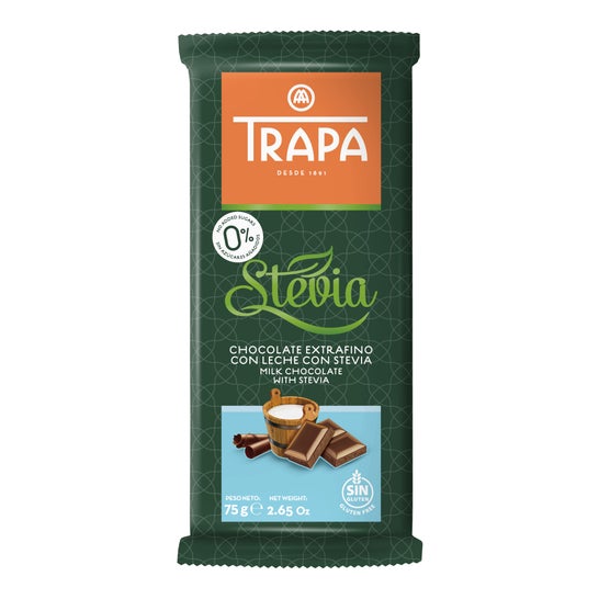 Trapa Chocolate Leche Stevia 75 g