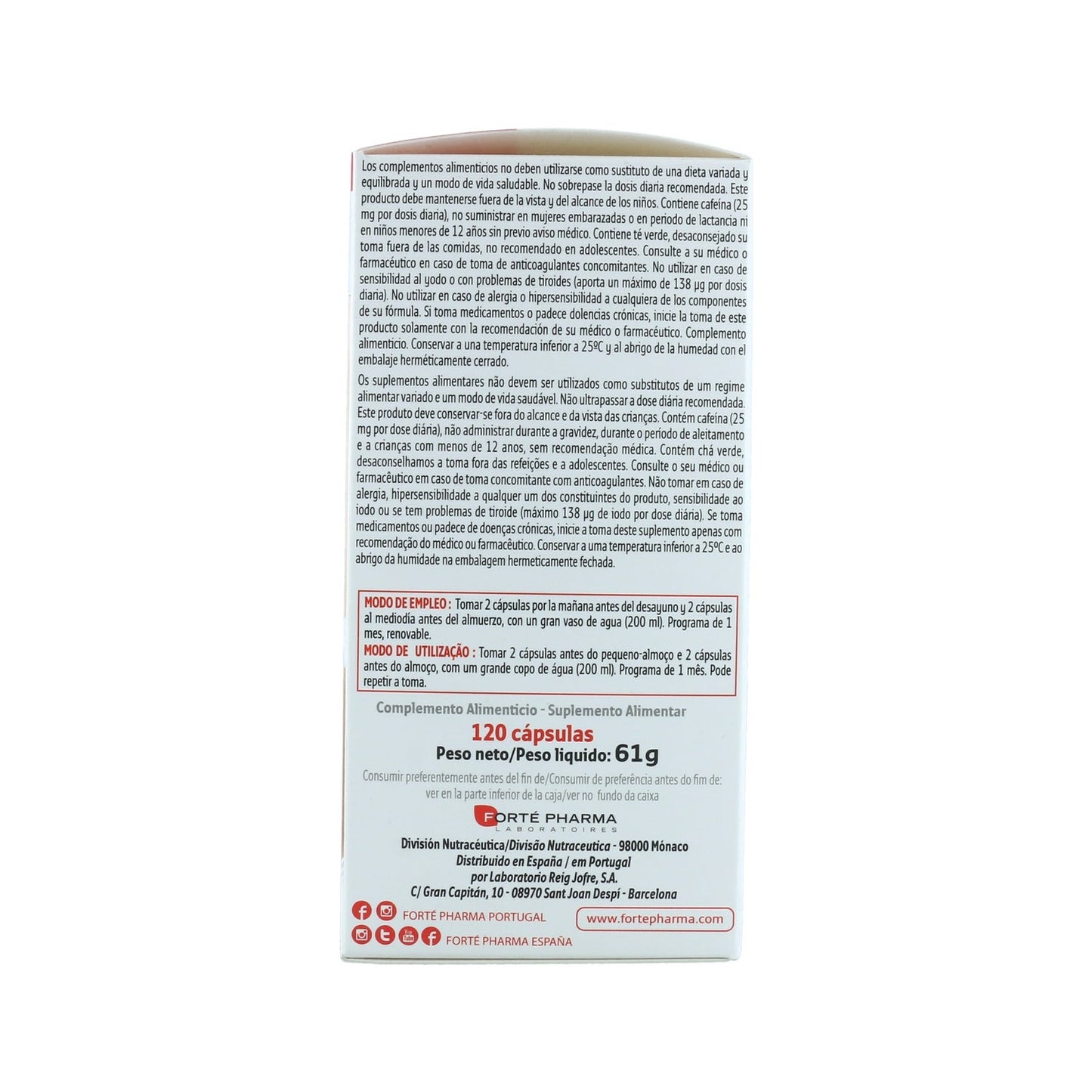 Forté Pharma XtraSlim 700 Mujer 45+ 120caps