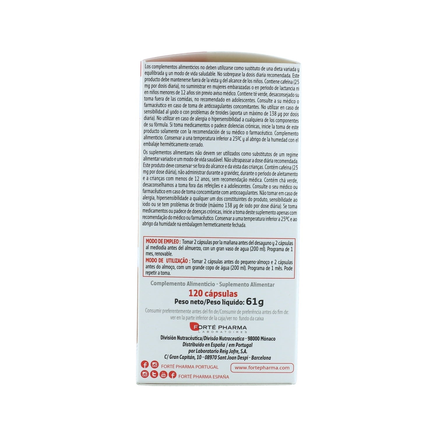 Forté Pharma XtraSlim 700 Mujer 45+ 120caps