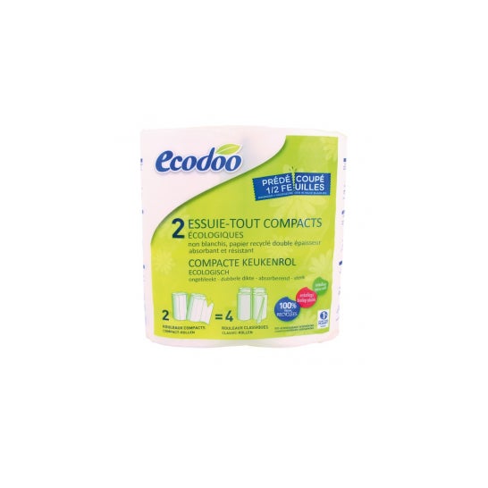 Ecodoo Papel de Cocina Reciclado 2uds