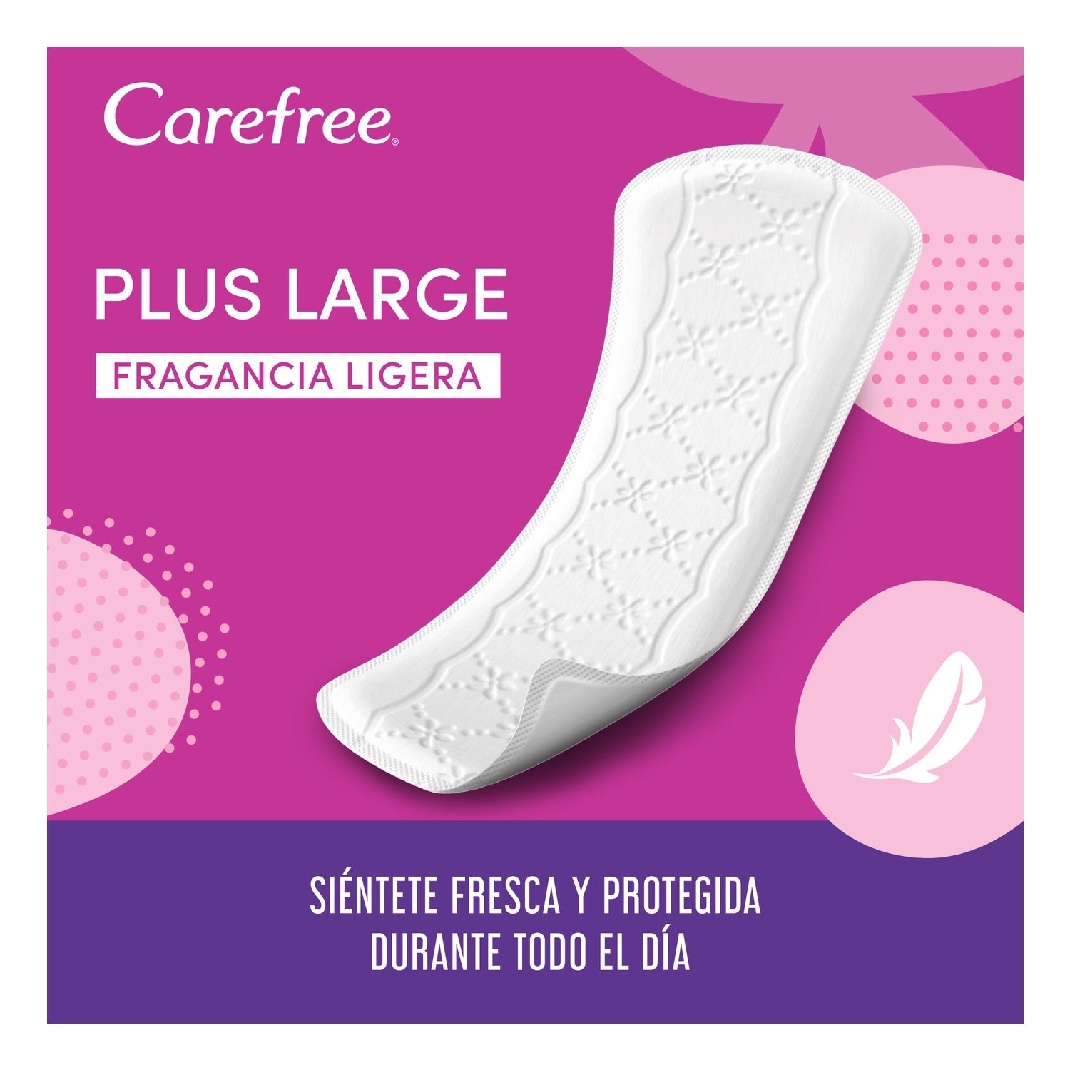 Carefree Plus Large Fragancia Fresca 36uds