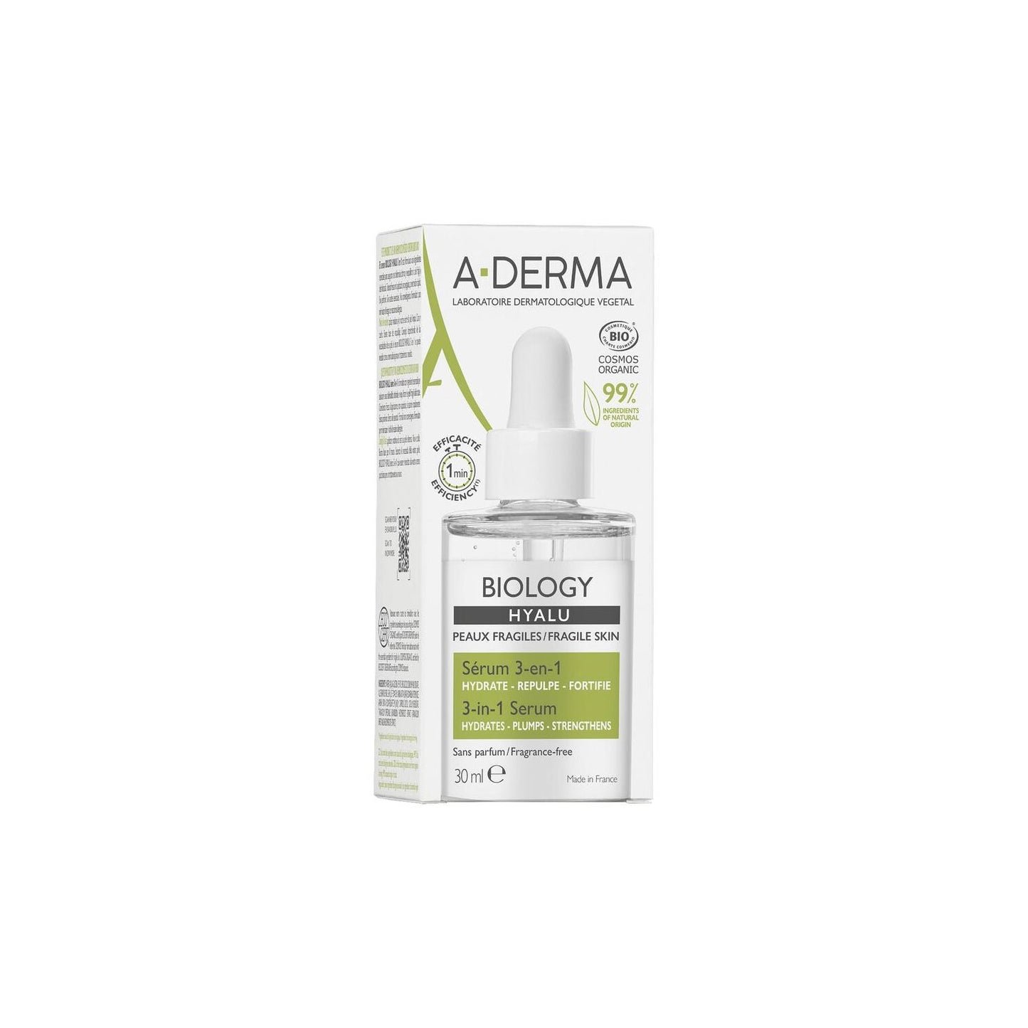 A-Derma Biology Hyalu Sérum 3-en-1 30ml