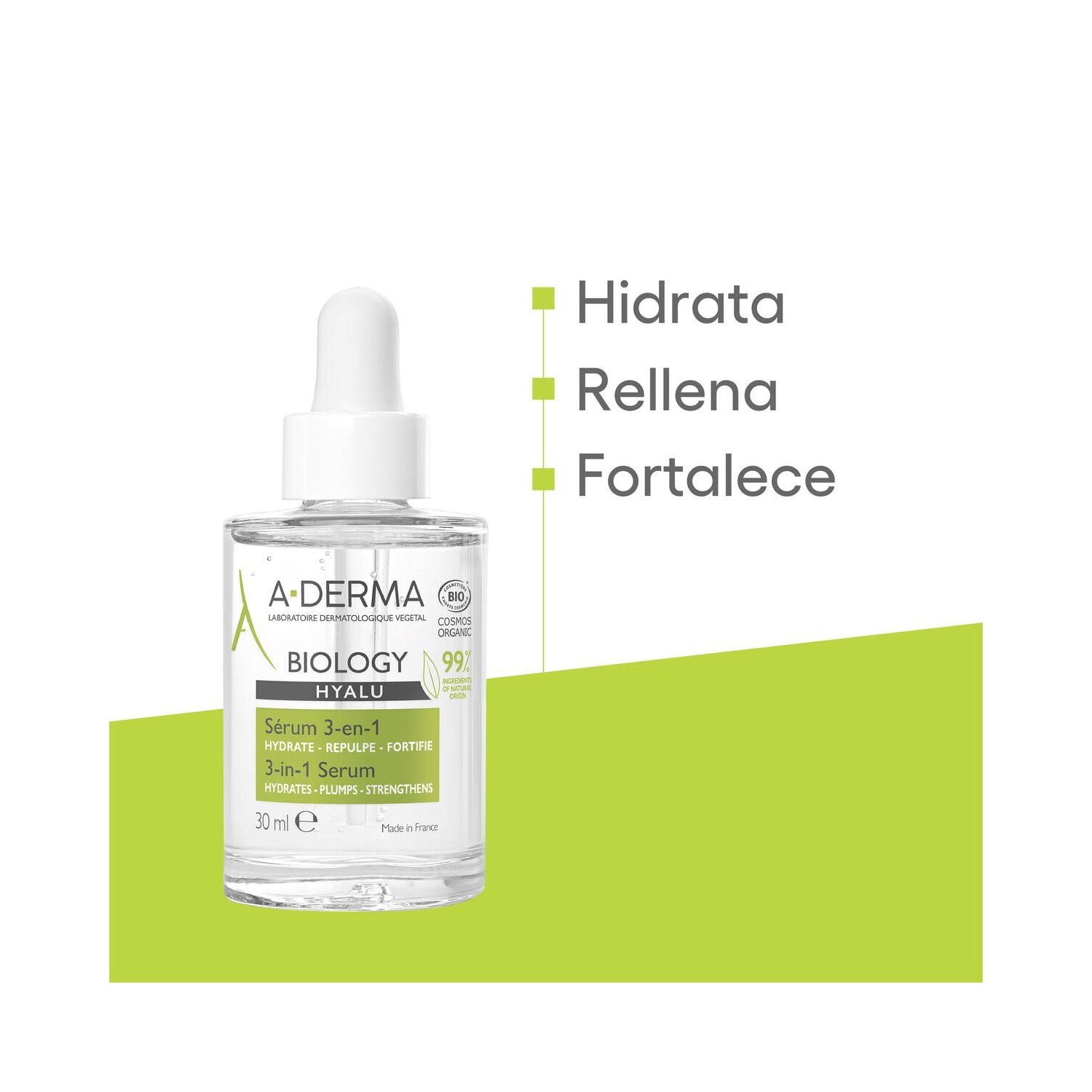 A-Derma Biology Hyalu Sérum 3-en-1 30ml