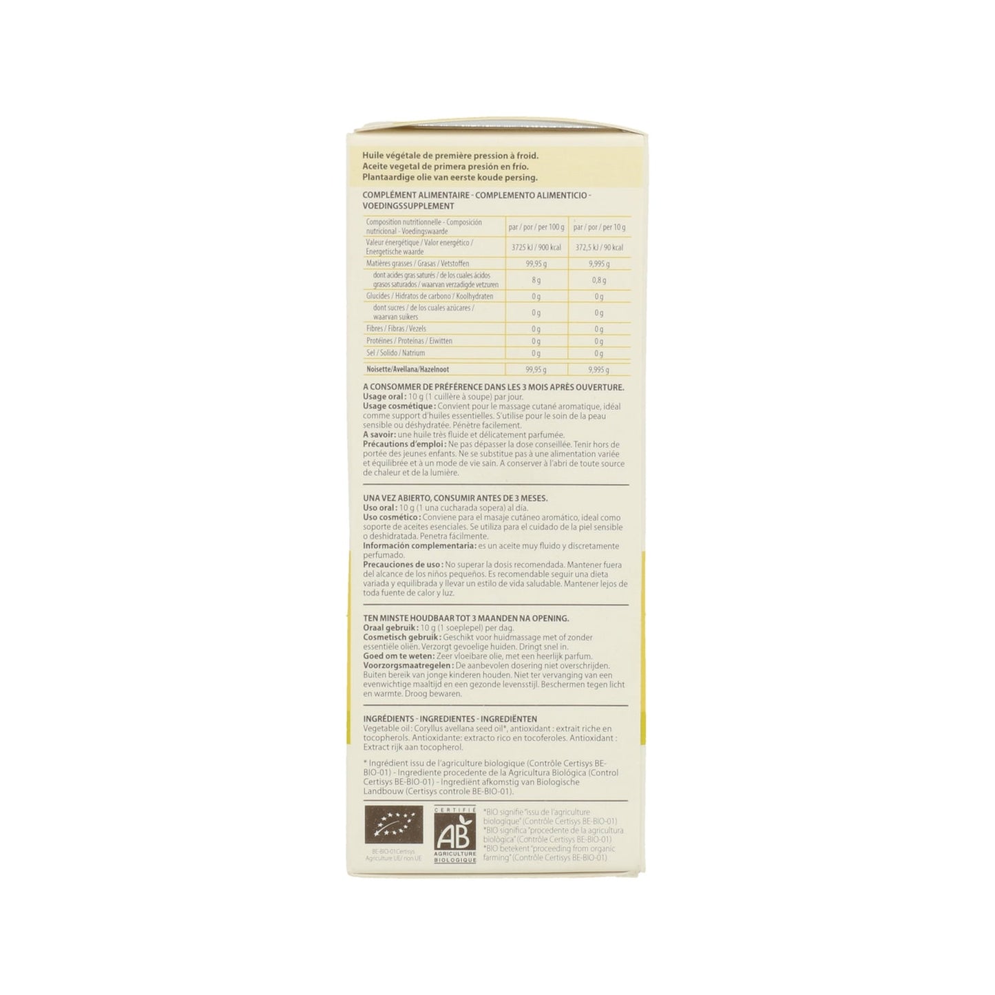 Pranarôm Aceite Vegetal de Avellana BIO 50ml