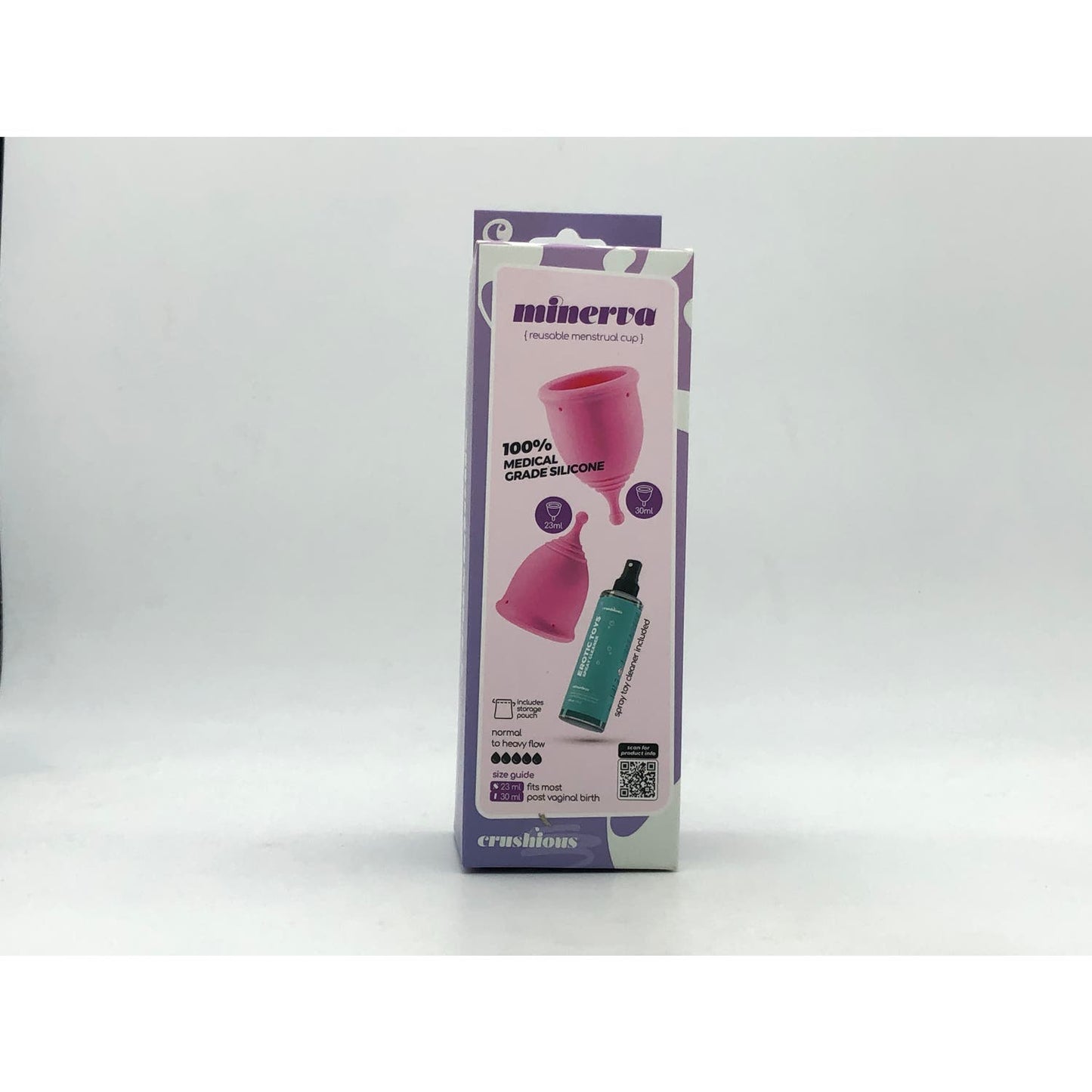 Crushious Set Copas Menstruales Minerva S+L + Bolsa + Limpiador