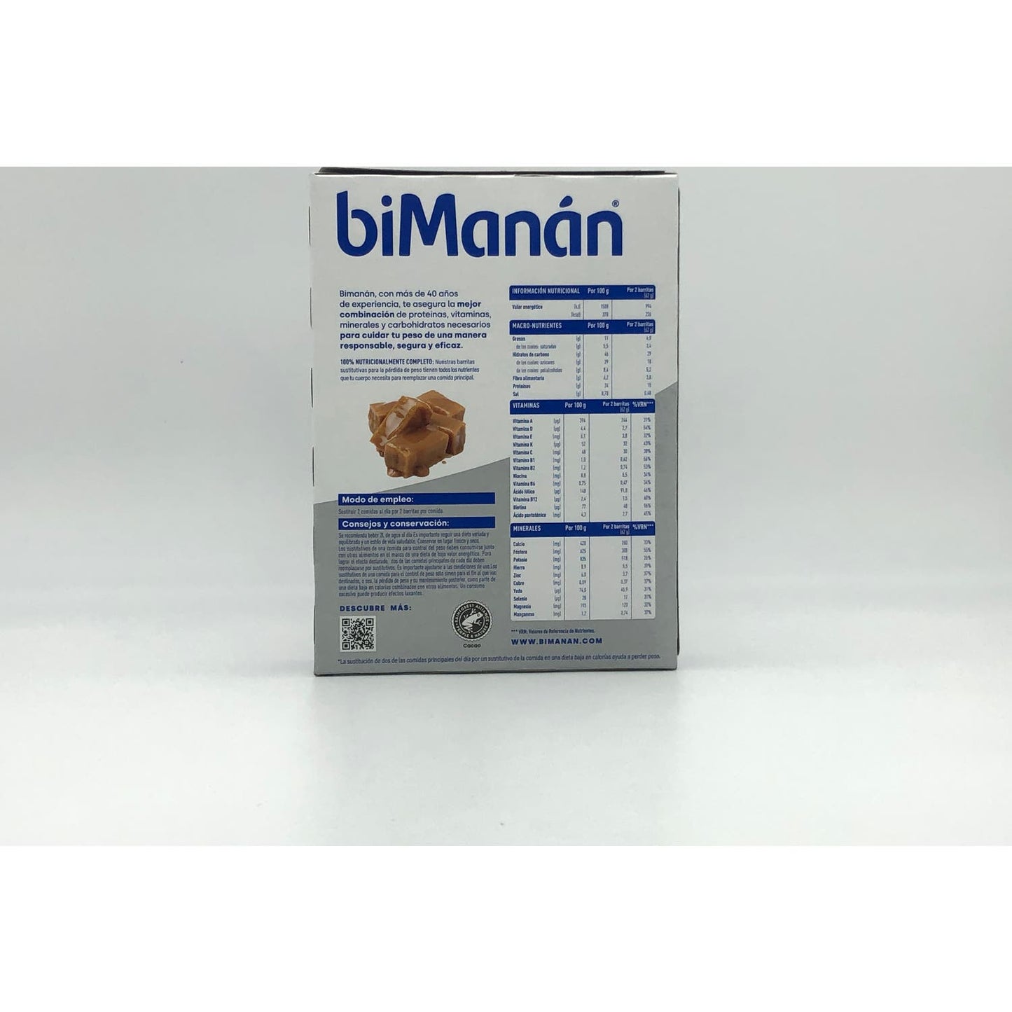 biManán Barritas Sustitutivas Sabor Toffee Caramelo 10uds
