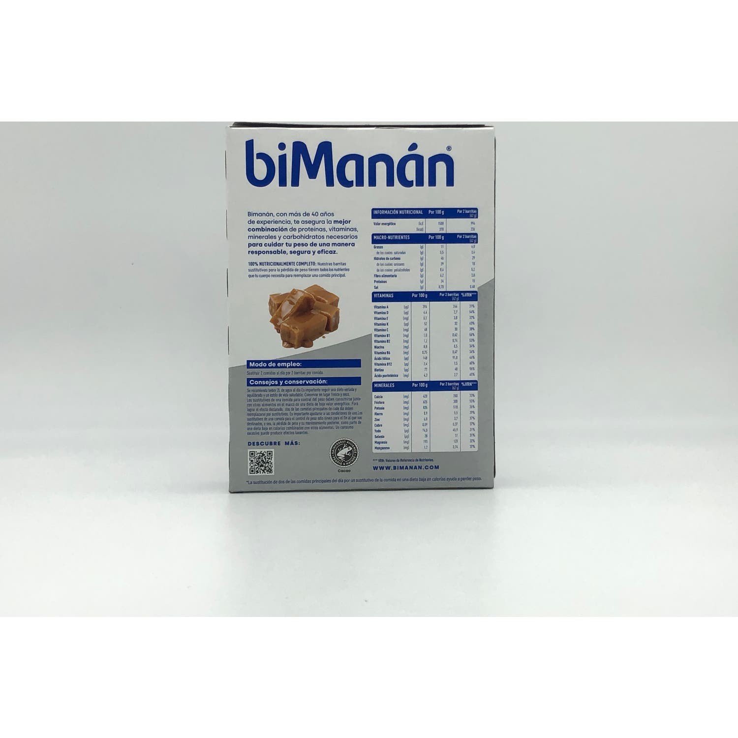 biManán Barritas Sustitutivas Sabor Toffee Caramelo 10uds