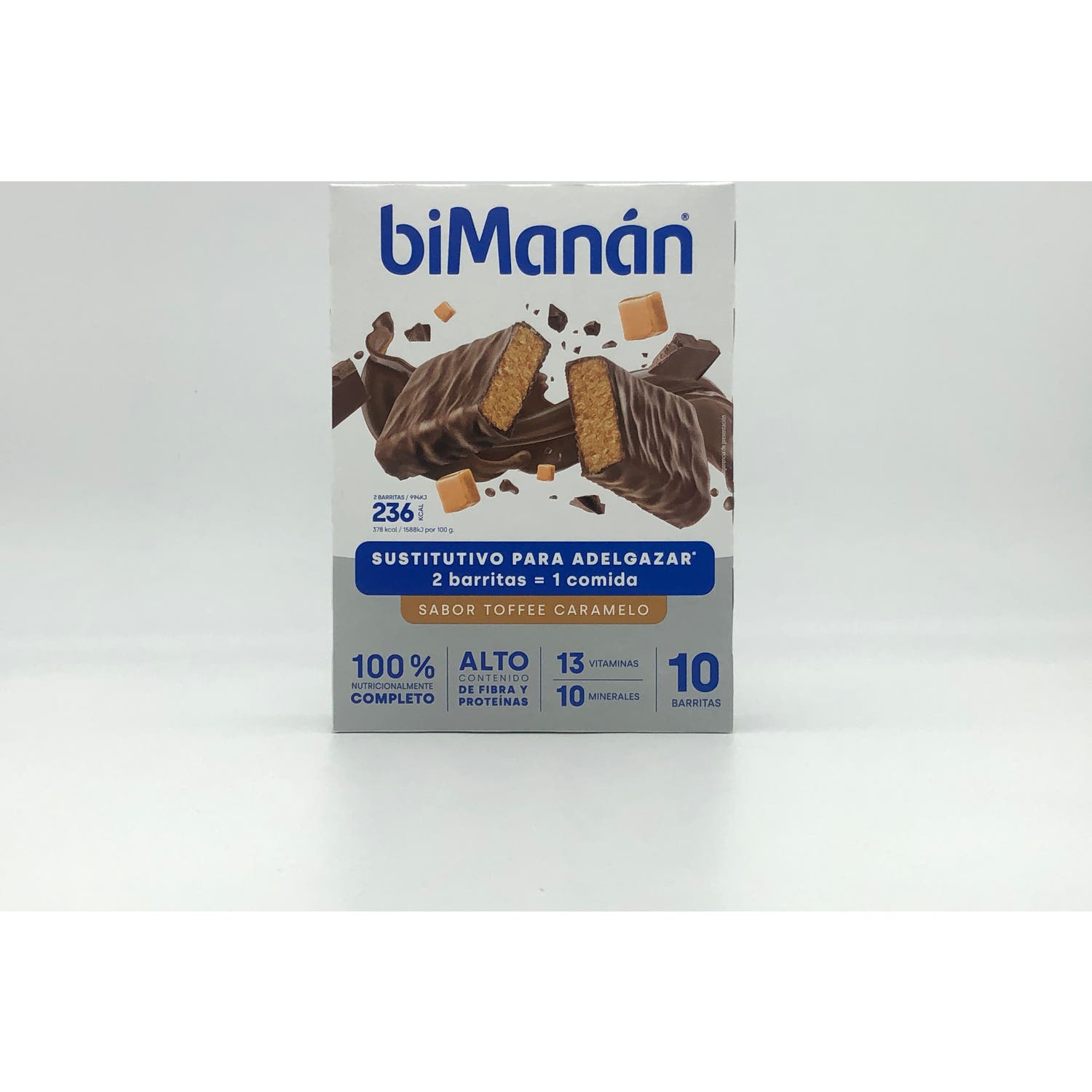 biManán Barritas Sustitutivas Sabor Toffee Caramelo 10uds