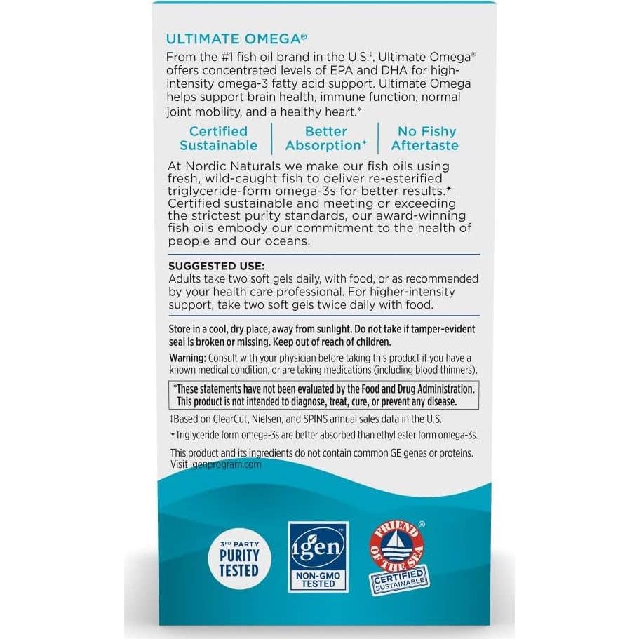 Nordic Naturals Ultimate Omega Limón 1280mg 180caps