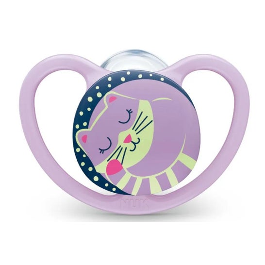 Nuk Chupete Silicona Space Night 6-18M 1ud
