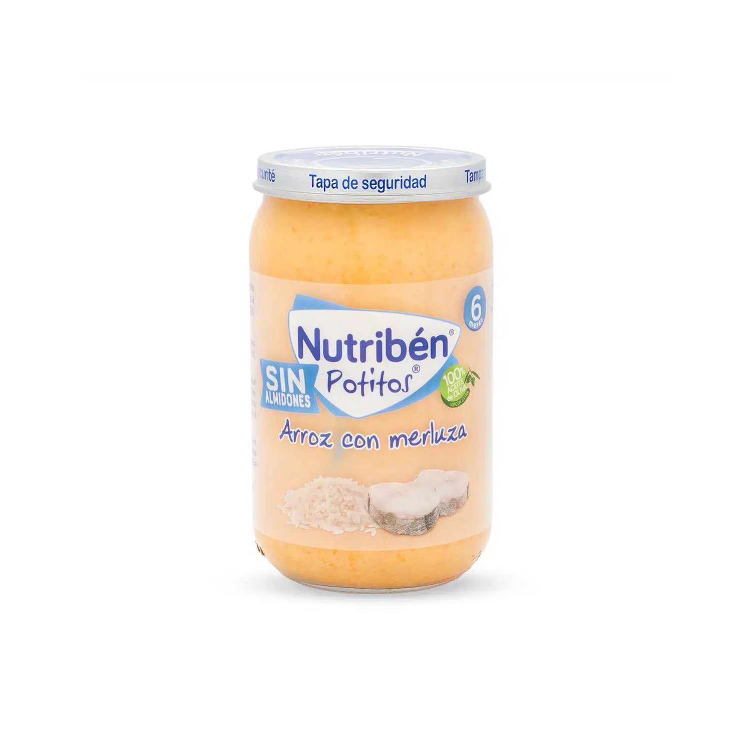 Nutribén Potitos Sin Almidones Arroz con Merluza +6m 235g