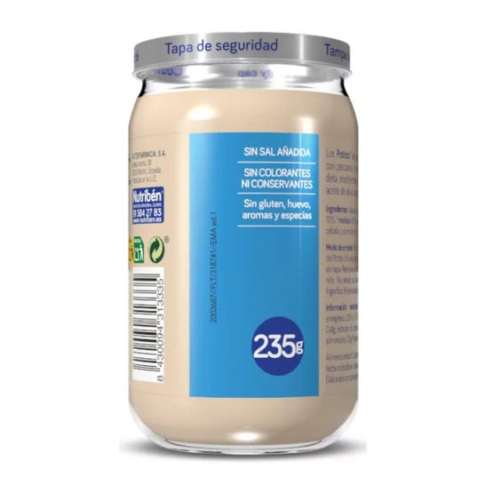 Nutribén Potitos Sin Almidones Arroz con Merluza +6m 235g
