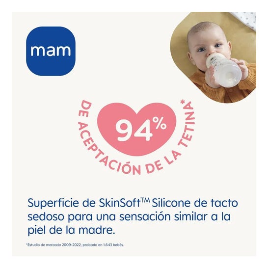 MAM Bottle Easy Active Baby Biberón Azul +2 M 270 ml