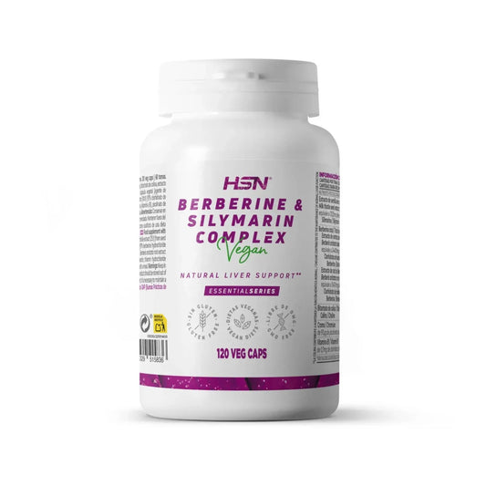 HSN Berberina 175mg y Cardo Mariano Silimarina 210mg Complex 120vcaps