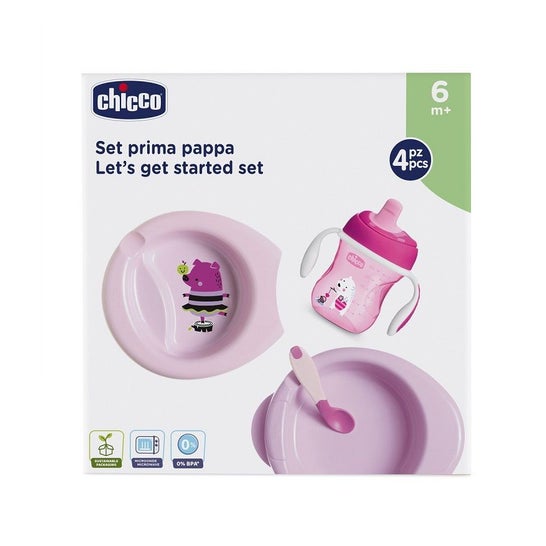 Chicco Cofre Comida +6M Rosa 4uds