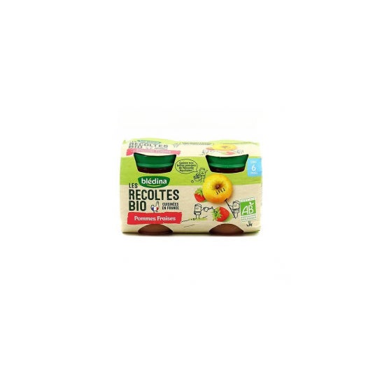 Bldina Les R cosecha manzanas fresa ecológica 4-6 meses 2x130g