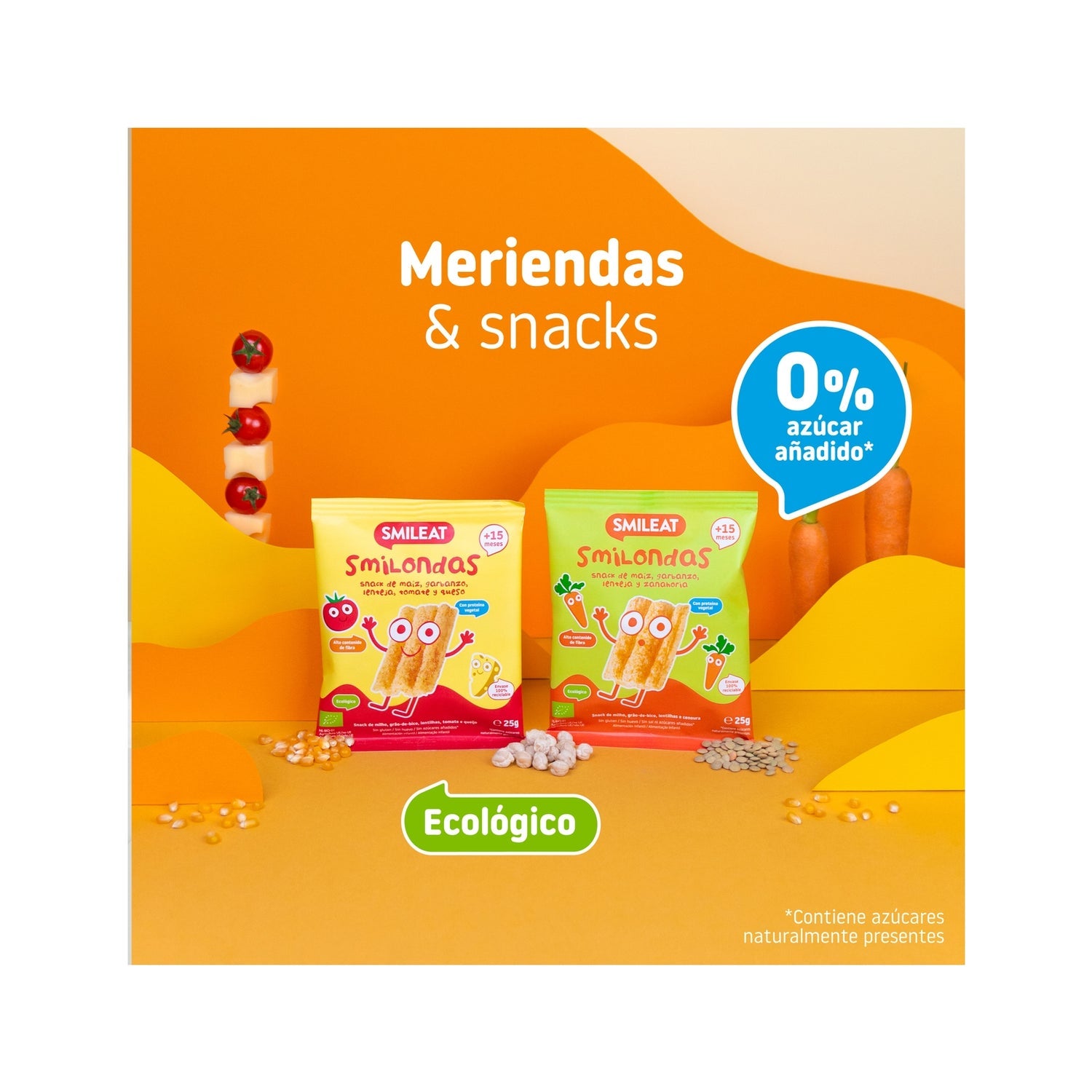 Smileat Smilondas Snack Ecológico de Zanahoria 25g